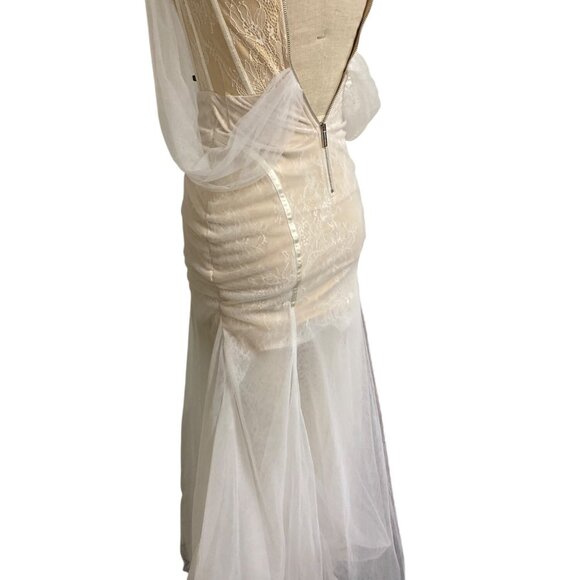 Miss Circle XS Sheer Lace Corset Dress With Detachable Sleeves - Picture 9 of 15